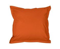 Vent du sud TOMANOIRCU Manoir Taie dOreiller Unie en Coton Percale Cuivre 65 x 65 cm