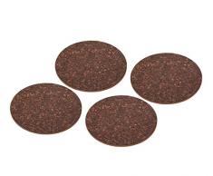 Kitchen Craft NEPMCORKPK4 Living Nostalgia Dessous de Plat 4 Pièces, liège, Brun, 32 x 32 x 22 cm