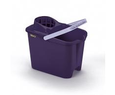 Mery Seau avec égouttoir, 14 litres 31.5 x 25.5 x 39 cm Violet/Vert Lime