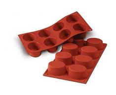Silikomart 20.055.00.0060 SF055 Moule Forme Ovale 8 CavitÃ©s Silicone Terre Cuite