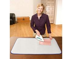 Wenko 1035073500 Nappe Thermo de Protection pour Repassage Réfléchissant la Chaleur Aluminium/Coton 100 x 65 cm (Couleur Aluminium)