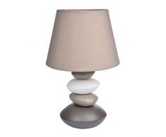 HOMEA 6LCE073TA Lampe, CERAMIQUE, 40 W, Taupe, L. L.30l.30H.47.5CM