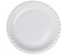 Garcia de Pou 100Â unitÃ© en Relief Bakery Assiettes en boÃ®te, 20Â cm de diamÃ¨tre, Carton, Blanc, 20Â x 30Â x 30Â cm