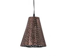 Luminaire Atlas, suspension mÃ©tal, 40 W, cuivre, Ã¸ 16 x H 18 cm