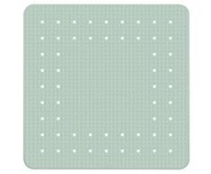 WENKO 23136100 Tapis antidérapant de douche Mirasol Vert, Caoutchouc naturel, 54 x 54 cm