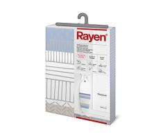 Rayen | Housse pour table Ã repasser Universelle | 4 Ã©paisseurs : mousse, molleton, tissu 100 % coton et titane | Housse Ã revÃªement en titane | Gamme Premium | 130x47 cm | Indie