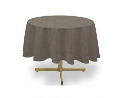 Soleil docre Nappe Anti-tâches Ronde 180 cm Snake Taupe, Polyester, Ecru, Diamètre