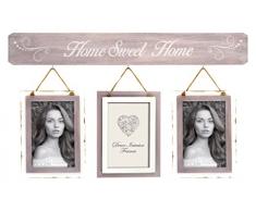 Zep BW560 Corris Cadre photo Multi vues de 3 photos Bois/Verre Gris/Blanc 60 x 36 x 2 cm