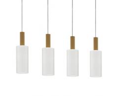 Eglo Suspension Oakham 4 lampes Marron, blanc.