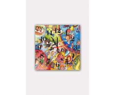 Bonamaison Horloge Murale en MDF, Multicolore, 30 x 30 cm