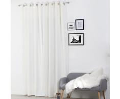 HomeMaison Rideau Isolant à Åillets, Polyester, Ivoire, 260x140 cm