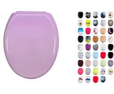 MSV 140017 Abattant WC MDF/Inox Rose Clair 42,5 x 36,5 x 1,6 cm