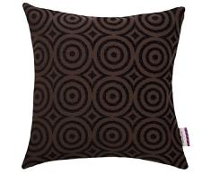 TOM TAILOR kh700865Â Yoshiko Housse de Coussin, Tissu, Marron foncÃ©, 40Â x 40Â x 2Â cm