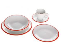 COSY & TRENDY 188955 Service de table Porcelaine Pleasure, Orange, 20 piÃ¨ces