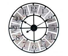 Technoline analogique XXL Horloge Murale avec mÃ©canisme Ã Quartz, MDF, mÃ©tal, Gris/Noir, diamÃ¨treâ¯: 58Â cm