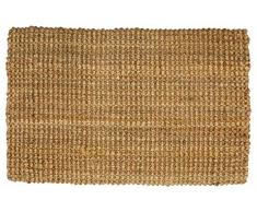 William Armes Dandy Tapis dintÃ©rieur en Toile de Jute Naturelle Ã©cologique Marron 90 x 60 cm, Naturel, 180 x 60