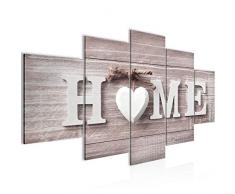 Tableau decoration murale Coeur de la maison - XXL Impression sur Toile Salon Appartment 5 Parties - prÃªt Ã accrocher - 504453b