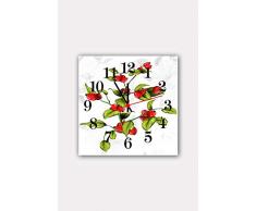 Bonamaison Horloge Murale en MDF, Multicolore, 30 x 30 cm