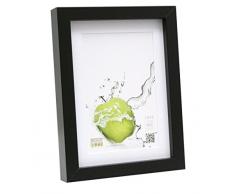 Deknudt Frames S40AK2 P1 Cadre Photo Basic avec Passe Partout Moulure Haute en Bois/MDF Noir 30 x 40 cm