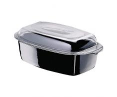 Silit 2136159599 Casserole Gourmet avec Couvercle, Acier inoxidable, Noir, 39 x 22 x 15 cm