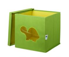 STORE.IT 750060 Boîte de rangement pour jouets avec fenêtre en forme de tortue Vert 30 x 30 x 30 cm