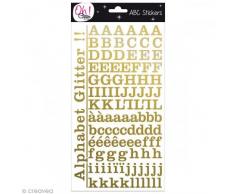 Oh ! Glitter Stickers Alphabet, Autre, Or, 14.5 x 29.5 x 0.2 cm