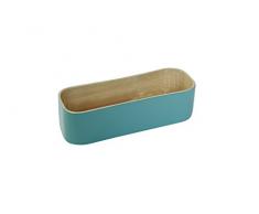Compactor Home BoÃ®te de Rangement 6 cm en Bambou pour Couverts Turquoise