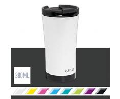 Leitz WOW Mug de Voyage, Acier Inoxydable, Isolation Thermique pour Boissons Chaudes et Froides, Réutilisable - Noir
