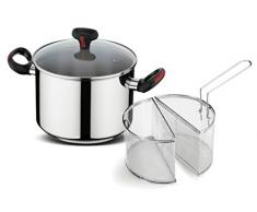 Lagostina Linea Rossa Casserole Multicotta avec Double Panier Aluminium Acier 22 cm