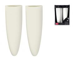 Home évaporateur avec Assiette, Lot de 2 pièces, céramique, Ivoire