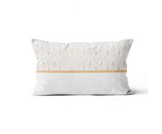 Soleil docre Luxury Coussin, Coton, Blanc, 32 x 50 cm