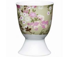 Kitchen Craft KCEGGFMEADOW Coquetier Floral Meadow dÃ©sign en Porcelaine, Multicolore, 9 x 12 x 16 cm