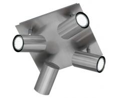 TRIO, Spot, Marley 4xGU10, max.35,0 W Corps: metal, Nickel mat L:24,0cm, L:24,0cm, H:15,0cm IP20