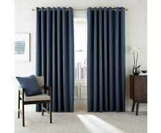 Peacock Blue Hotel Barcelo Rideaux, 100% Velours Polyester, Bleu de Prusse, 90x54