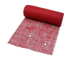 TGG 70047-Kaminrot Chemin de Table, Jute, Rouge Carmin, Unbekannt