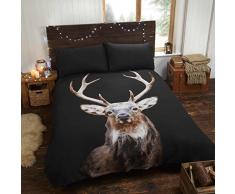 Rapport Calédonien Cerf Housse de Couette, Naturel, Double