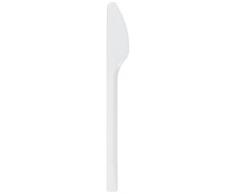 Aristea Lot de 100 Couteaux en Plastique Blanc