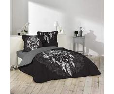 douceur dintÃ©rieur parure 3 piÃ¨ces 240x220 cm ista noir