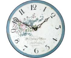 Roger Lascelles Horloge murale vintage Fleurs