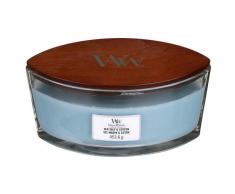 WoodWick Ellipse bougie parfumÃ©e avec mÃ¨che qui crÃ©pite, Sel marin & Coton, Temps de combustion jusquÃ 50 heures