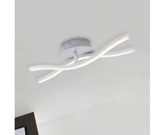 Briloner Leuchten 3194-029 Plafonnier à 2 Ampoules LED 480 LM 3 000 K 370 x 120 x 83 mm 6 W, Aluminium Farbig