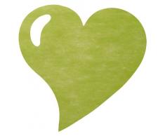 Santex 2935-10 Set de Table Forme CÅur Tissu Vert 38 x 38 x 0,01 cm