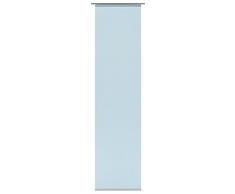 GARDINIA Panneau Japonais (1 Piece), Coulissant, Opaque, Tissu avec empreinte digitale, Uni aqua bleu, 60 x 245 cm (WxH)