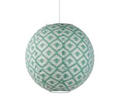 Mathias 3180248 SUSPENSION IKAT VERT, Papier, E27, 23 W, D35 cm