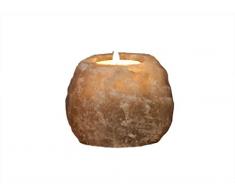 Himalaya Sel Dreams Cristal Photophore Rock, Grey Line, Env. 400Â g, Cristal de sel, Gris, 8Â x 8Â x 6Â cm