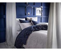Essix Belle Ãtoile Housse de Couette, Satin de coton, Bleu nuit, 260x240 cm