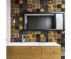 Ambiance-Live col-tiles-ROS-A892_15x15cm Stickers carrelages, Vinyle adhÃ©sif, San Juan, 15 x 15 cm