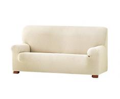 Eysa Cora Bi-Élastique Housse de Canapé 2 Places, Polyester Coton, Écru, 36x27x14 cm