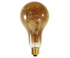 Girard Sudron 716695-LED Ampoule LED à filament torsadé 18 cm Big Bulb (180 x 95 mm) E27 (ES Edison) Blanc Chaud 160 lumens Dimmable 4 W Fumé
