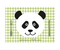 Decoloopio 2071 Panda Set de Table pour Enfant Multicolore 43 x 31 cm